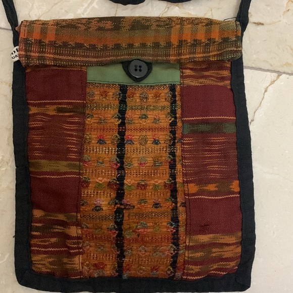 artisan embroidered fabric handbag made in guatemala boho - Picture 1 of 4